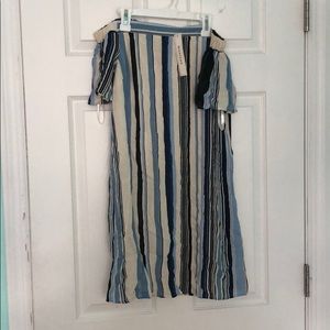 Blue and Cream striped dress